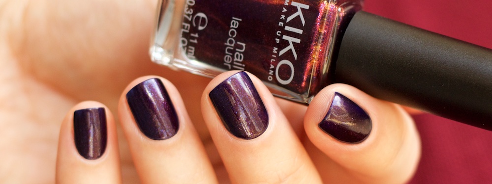 Kiko Milano #497 Pearly Indian Violet nail laquer swatches
